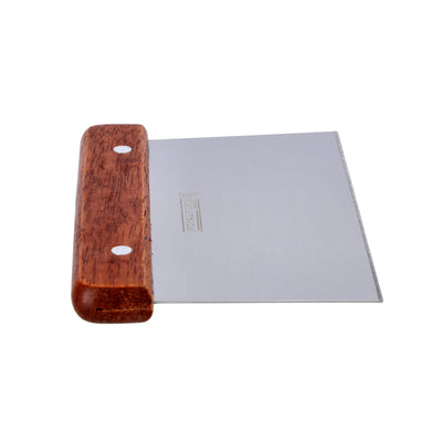 Royalford RF10035 Kitchen Scraper with Stainless Steel Blade & Wooden Handle| 15cm Wide Blade| Dishwasher-Safe| Shock-Resistant Design | Dough Handling & Kitchen Prep