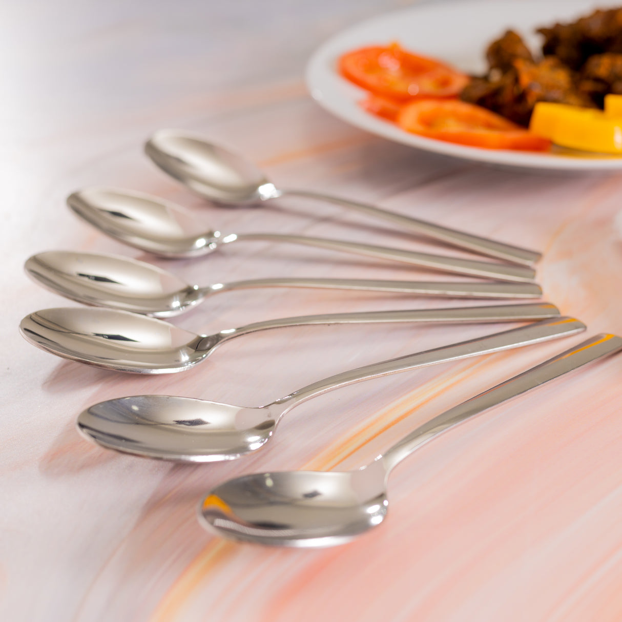 Royalford RF10068 Stainless Steel Table Spoon Set 6 Pcs | Durable Rust-Resistant Cutlery | Comfortable Grip | Safe Edges | Elegant Design & Longlasting Performance