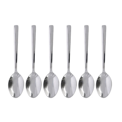 Royalford RF10068 Stainless Steel Table Spoon Set 6 Pcs | Durable Rust-Resistant Cutlery | Comfortable Grip | Safe Edges | Elegant Design & Longlasting Performance
