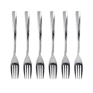 Royalford RF10069 Stainless Steel Table Fork Set 6 Pcs | Strong Durable Rust-Resistant Dining Cutlery | Comfortable Grip | Safe Edges & Elegant Long Lasting Design