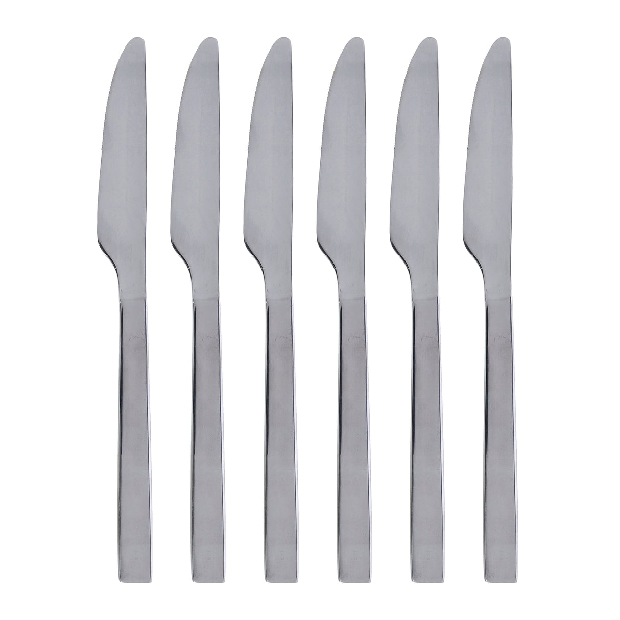 Royalford RF10070 Stainless Steel Table Knife Set 6 Pcs | Strong Sharp Rust-Resistant Dining Knife | Comfortable Grip | Safe Edges & Elegant Long Lasting Cutlery Design