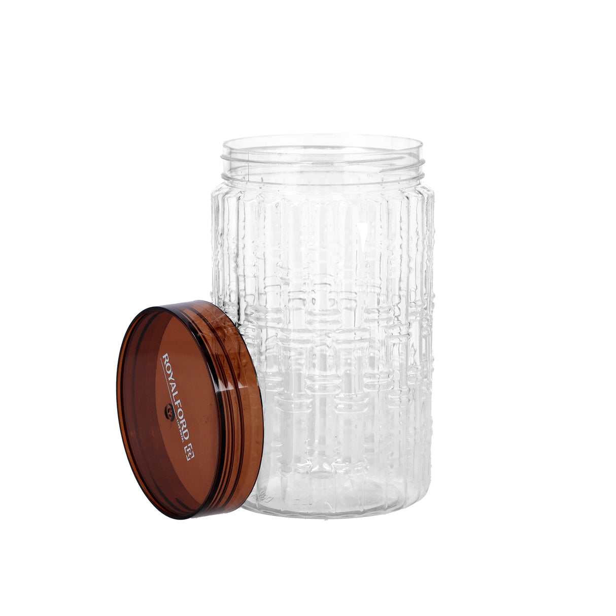 Royalford RF10075 Christy Clear Canister| 1000ML Capacity | Airtight Food Storage Container  with Secure Lid | Durable Transparent Kitchen Jar for Dry Foods & Essentials