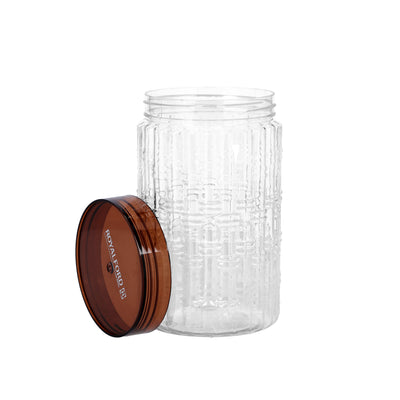 Royalford RF10075 Christy Clear Canister| 1000ML Capacity | Airtight Food Storage Container  with Secure Lid | Durable Transparent Kitchen Jar for Dry Foods & Essentials