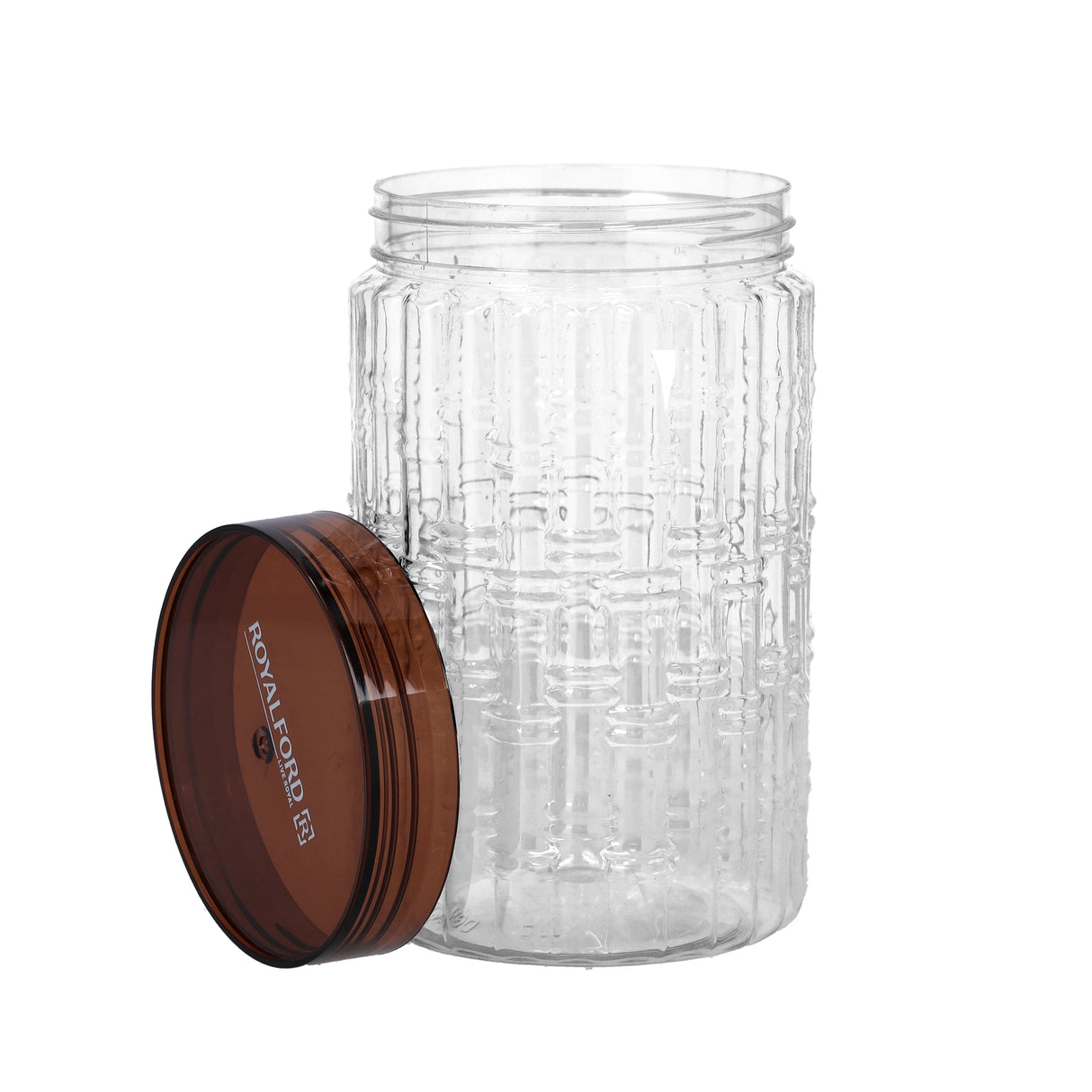 Royalford RF10076 Christy Clear Canister 1500ML | Transparent Kitchen Storage Jar | Secure Lid for Dry Food, Cereals, Rice, Pulses, Snacks & Pantry Organisation Use