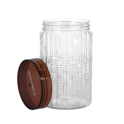 Royalford RF10076 Christy Clear Canister 1500ML | Transparent Kitchen Storage Jar | Secure Lid for Dry Food, Cereals, Rice, Pulses, Snacks & Pantry Organisation Use