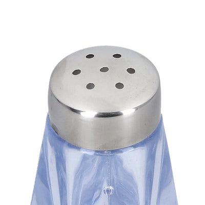 Royalford RF10077 Crystalia Pepper Shaker Clear Glass Seasoning Shaker | Stainless Steel Lid for Dining Table | Restaurant Use | Elegant Design | Durable & Easy Dispensing
