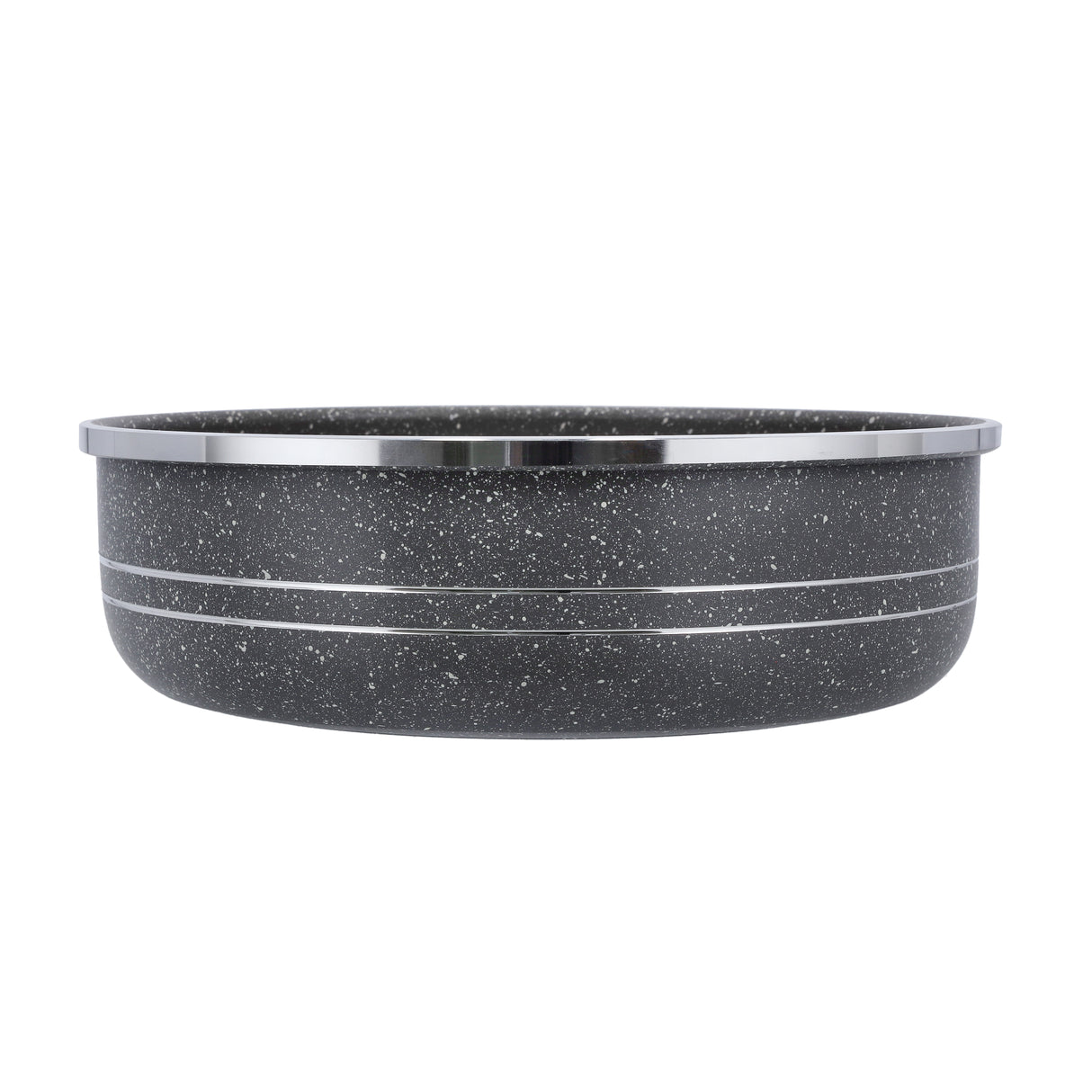 Royalford RF10095 28cm Rolling Edge Round Baking Pan | Forged Aluminium Granite Non-Stick Bakeware | 5-layer construction  | Reinforced 5.0mm rolling edge | Lightweight