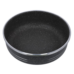 Royalford RF10095 28cm Rolling Edge Round Baking Pan | Forged Aluminium Granite Non-Stick Bakeware | 5-layer construction  | Reinforced 5.0mm rolling edge | Lightweight