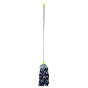 Royalford RF10100 Multi Colour Cotton Mop| PVC Coated Wooden Handle Super Absorbent Floor Cleaning Mop for Tiles, Marble, Wood & All Surface| Perfect For Daily Cleaning