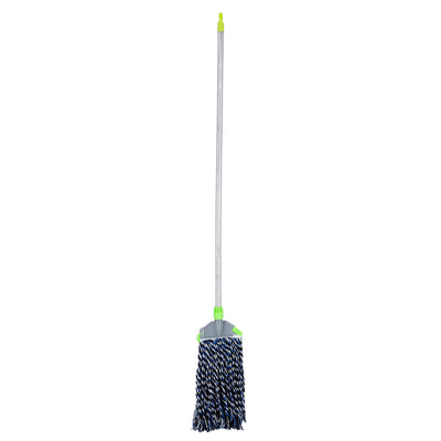 Royalford RF10100 Multi Colour Cotton Mop| PVC Coated Wooden Handle Super Absorbent Floor Cleaning Mop for Tiles, Marble, Wood & All Surface| Perfect For Daily Cleaning