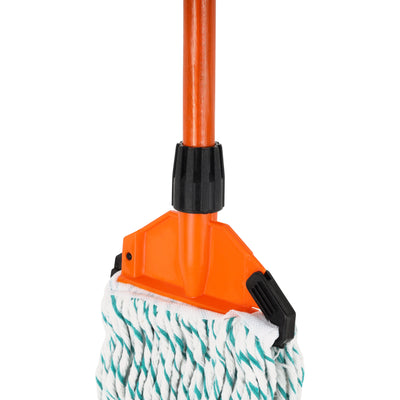 RoyalFord RF10101 Cotton Mop with Long Handle | Durable Absorbent Floor Cleaning Mop for Home & Office |  Reusable Multi-Surface Cleaner | long-lasting performance