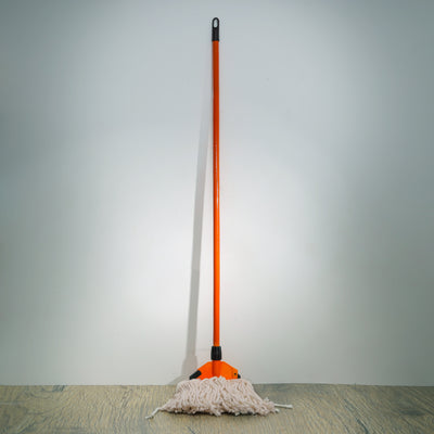 Royalford RF10102 Microfibre Floor Mop | PVC Coated Wooden Handle Super Absorbent Cleaning Mop for Tiles, Marble, Wood & Stone Floors | Easy Cleaning & Fast Drying
