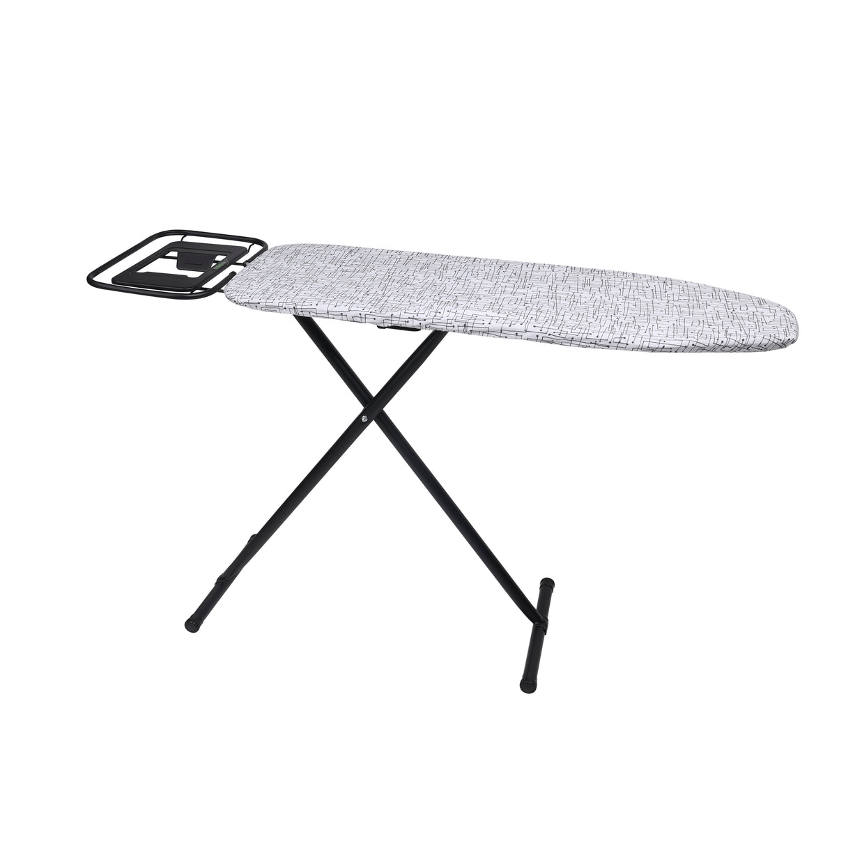 Royalford RF10122 Spring Ironing Board | Foldable Iron Board | 100% Cotton Cover | Foam Padding | Stable Metal Frame | Iron Rest & Space Saving Design |Modern Pattern