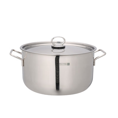 Royalford RF10127 30cm Stainless Steel Casserole with Lid |3-Layer Induction Cookware| Fast & Even Heat Distribution  |Premium Food-Grade Stainless Steel | Durable Design