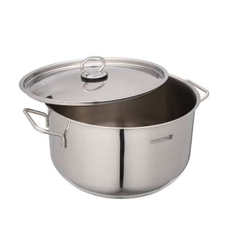 Royalford RF10127 30cm Stainless Steel Casserole with Lid |3-Layer Induction Cookware| Fast & Even Heat Distribution  |Premium Food-Grade Stainless Steel | Durable Design