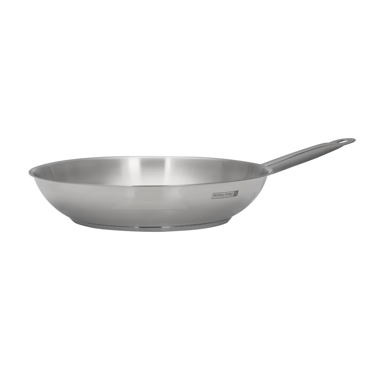 Royalford RF10130 24cm Stainless Steel Frypan | 3 Layer Extra Thick Base | Induction Compatible Cookware | Strong Handle | Durable Construction for Everyday Cooking