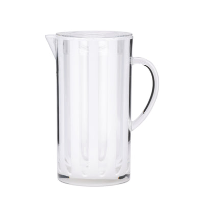 RoyalFord RF10134 Reem 2.4L Acrylic Water Jug | BPA-Free, Shatter-Resistant Beverage Pitcher with Lid | Ergonomic Handle | Wide Mouth Opening | Versatile Everyday Use