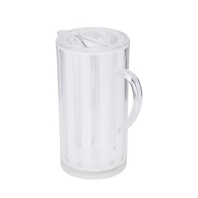 RoyalFord RF10134 Reem 2.4L Acrylic Water Jug | BPA-Free, Shatter-Resistant Beverage Pitcher with Lid | Ergonomic Handle | Wide Mouth Opening | Versatile Everyday Use