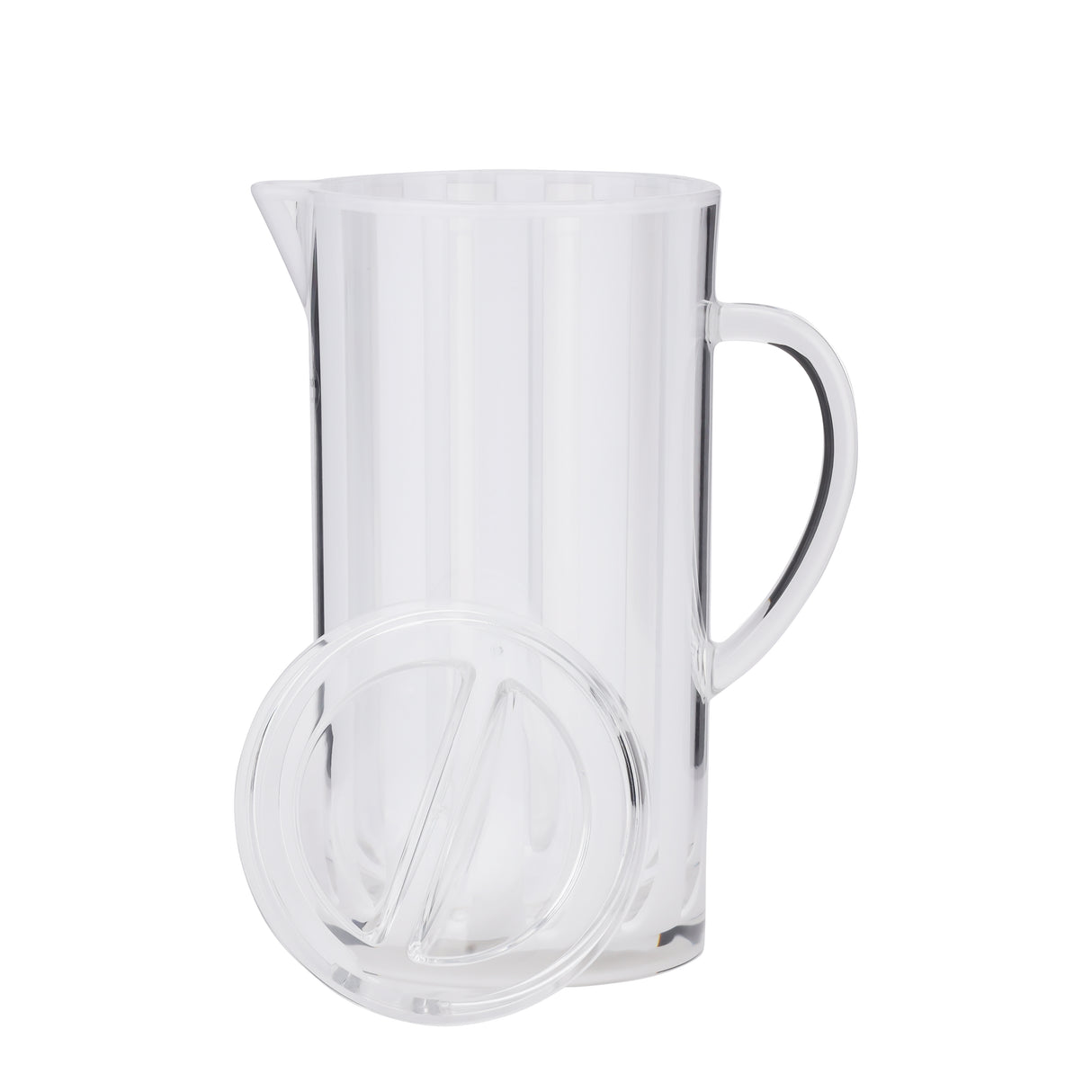 RoyalFord RF10134 Reem 2.4L Acrylic Water Jug | BPA-Free, Shatter-Resistant Beverage Pitcher with Lid | Ergonomic Handle | Wide Mouth Opening | Versatile Everyday Use