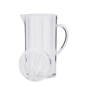 RoyalFord RF10134 Reem 2.4L Acrylic Water Jug | BPA-Free, Shatter-Resistant Beverage Pitcher with Lid | Ergonomic Handle | Wide Mouth Opening | Versatile Everyday Use