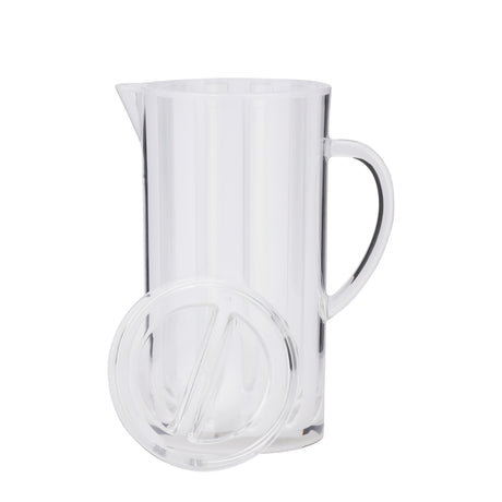 RoyalFord RF10134 Reem 2.4L Acrylic Water Jug | BPA-Free, Shatter-Resistant Beverage Pitcher with Lid | Ergonomic Handle | Wide Mouth Opening | Versatile Everyday Use