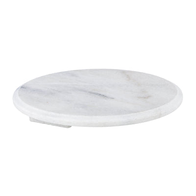 Royalford RF10139 Marble Chapati Table 10 Inch | 100% Natural Stone Roti Rolling Board | 3cm Thick Heavy Base | Polished Surface | Ideal for Chapati, Roti & Paratha