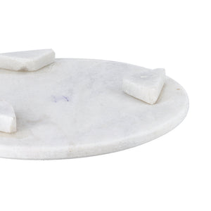 Royalford RF10139 Marble Chapati Table 10 Inch | 100% Natural Stone Roti Rolling Board | 3cm Thick Heavy Base | Polished Surface | Ideal for Chapati, Roti & Paratha