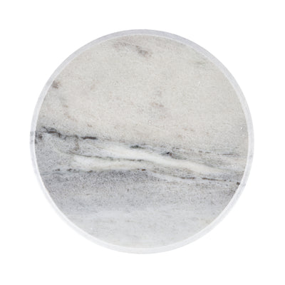 Royalford RF10140 Marble Chapati Table | 100% Natural White Marble Rolling Board for Roti, Chapati & Paratha | Heavy Duty Round Chapati Table | Heavy & Stable Base