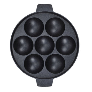 Royalford RF10142 7 Pits Unniyappam Maker | Non-Stick Aluminium Pan |Premium 3 Layer Durable Coating Paniyaram & Kuzhi Appam Pan | Even Heat Distribution & Easy to Clean