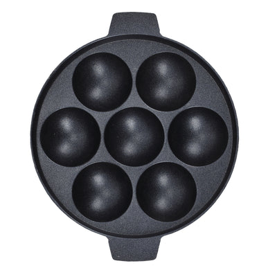 Royalford RF10142 7 Pits Unniyappam Maker | Non-Stick Aluminium Pan |Premium 3 Layer Durable Coating Paniyaram & Kuzhi Appam Pan | Even Heat Distribution & Easy to Clean