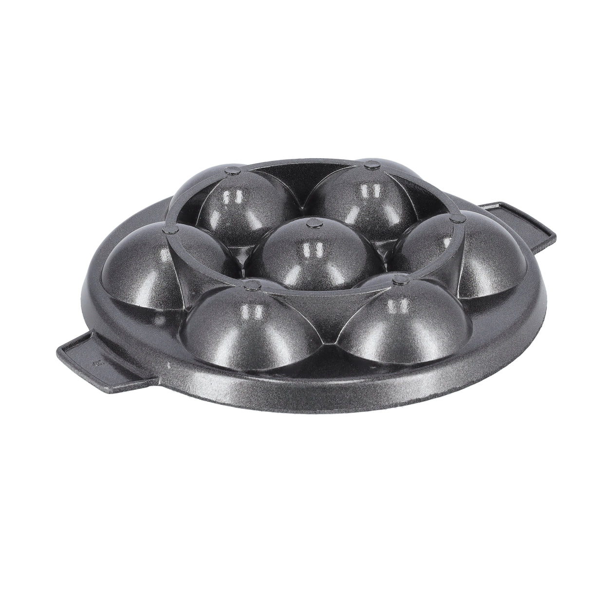 Royalford RF10142 7 Pits Unniyappam Maker | Non-Stick Aluminium Pan |Premium 3 Layer Durable Coating Paniyaram & Kuzhi Appam Pan | Even Heat Distribution & Easy to Clean