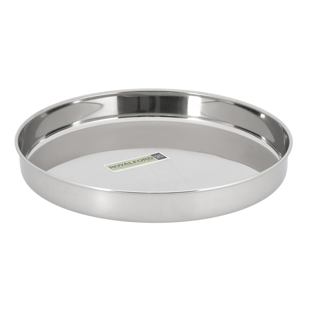Royalford RF10158 Stainless Steel Khumcha Plate 24CM | Heavy Duty Round Serving Plate with Mirror Finish | Food Serving Plate for Dining, Kitchen & Restaurants Use