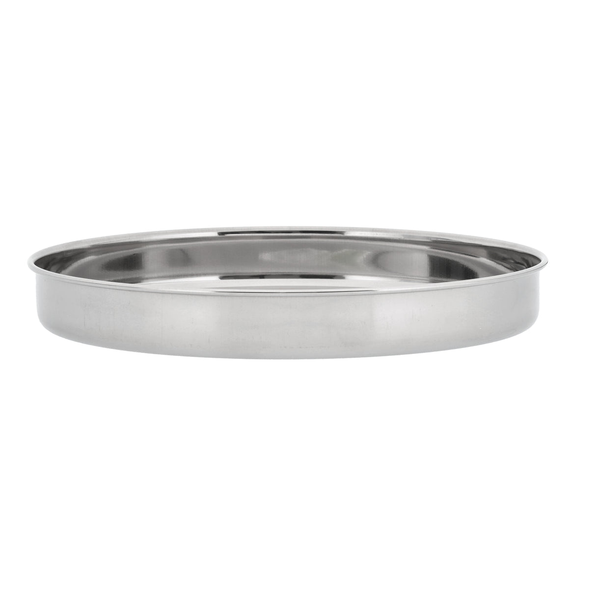 Royalford RF10158 Stainless Steel Khumcha Plate 24CM | Heavy Duty Round Serving Plate with Mirror Finish | Food Serving Plate for Dining, Kitchen & Restaurants Use