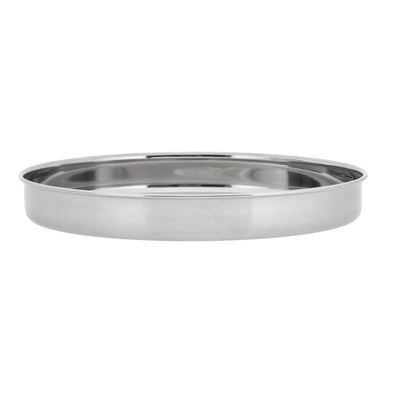 Royalford RF10158 Stainless Steel Khumcha Plate 24CM | Heavy Duty Round Serving Plate with Mirror Finish | Food Serving Plate for Dining, Kitchen & Restaurants Use