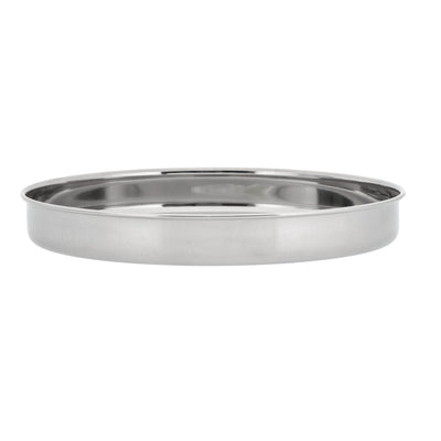 Royalford RF10159 Khumcha Plate | 26cm Stainless Steel Serving Plate| Heavy Duty Dinner Plate | Polished Finish| Rust Resistant Food Grade Steel for Home & Catering Use