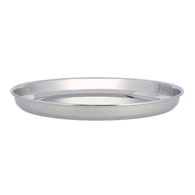 Royalford RF10162 Stainless Steel Bidding Thali |Heavy Duty Serving Plate| 29cm Mirror Finish Food Grade Rust Resistant Durable Round Dinner Plate for Home & Catering Use