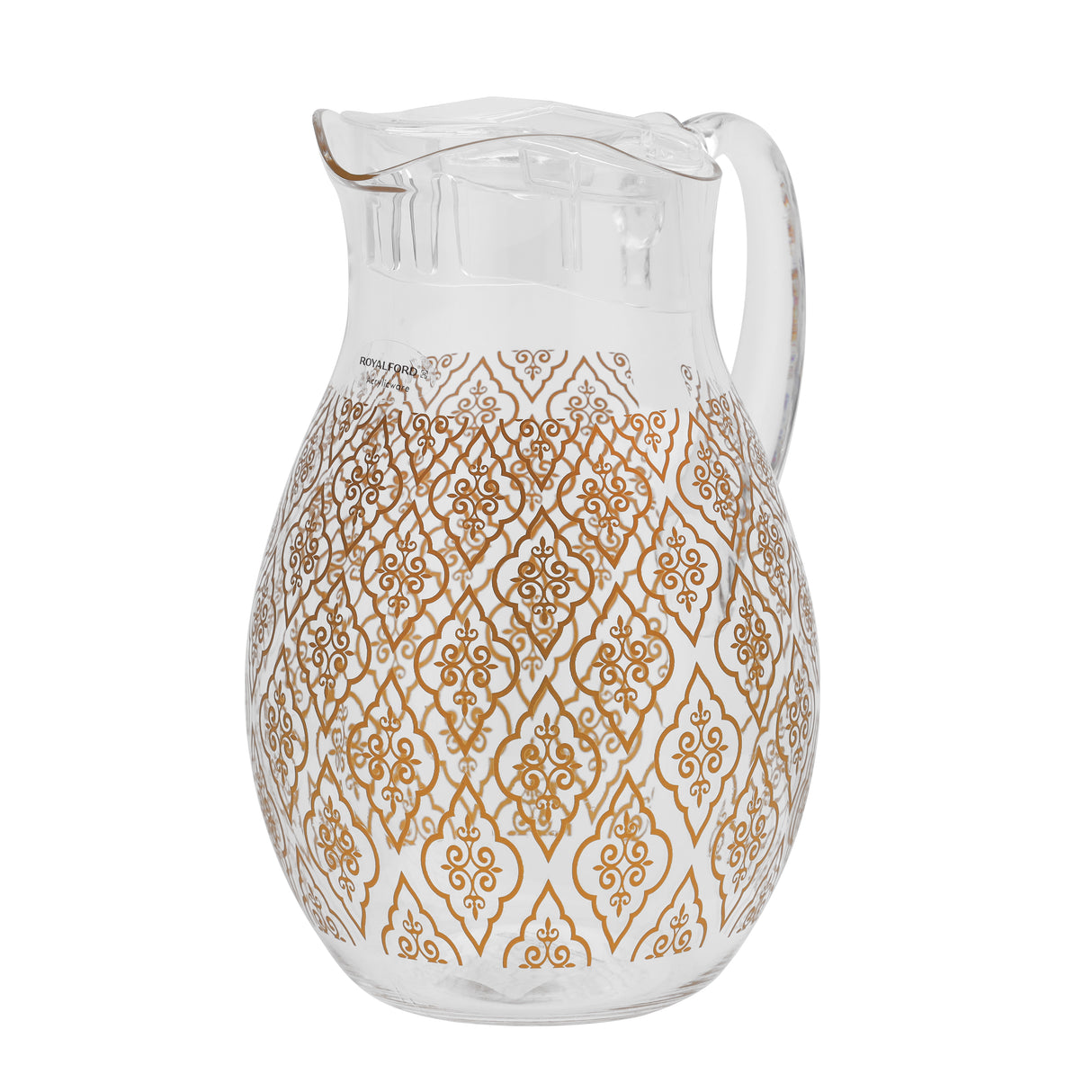 Royalford RF10163 Alyssa Acrylic Water Jug 2.10L | BPA-Free Premium Beverage Pitcher | Comfortable Ergonomic Handle | Precision Pour Spout | Temperature Resistant