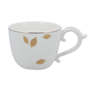 Royalford RF10175 Bone China Cup & Saucer Set 12pcs | Premium Tea & Coffee Cups with Matching Saucers| Dishwasher Safe Tableware for Home, Gifting & Entertaining Use