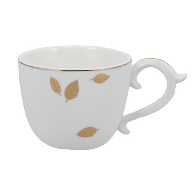 Royalford RF10175 Bone China Cup & Saucer Set 12pcs | Premium Tea & Coffee Cups with Matching Saucers| Dishwasher Safe Tableware for Home, Gifting & Entertaining Use