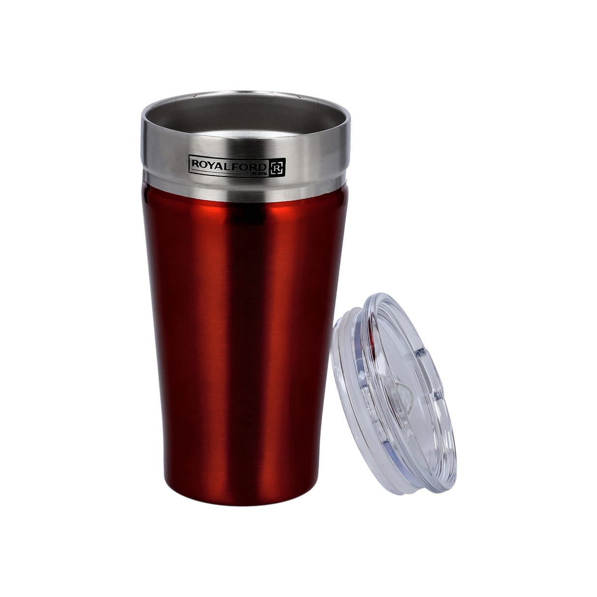 Royalford RF10180 Vacuum Tumbler 520ml | Double Wall SS 304 Insulated Thermal Cup with Leak-Proof Lid| Hot & Cold Drink Travel Mug for Office, Gym, Travel & Outdoor Use
