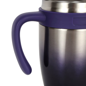 Royalford RF10181 Vacuum Mug 450ml | Premium Double Wall Stainless Steel Insulation | Long-Lasting Hot & Cold Temperature Retention | Secure Lock Lid |  Travel-Friendly