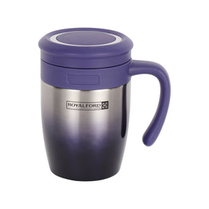 Royalford RF10181 Vacuum Mug 450ml | Premium Double Wall Stainless Steel Insulation | Long-Lasting Hot & Cold Temperature Retention | Secure Lock Lid |  Travel-Friendly