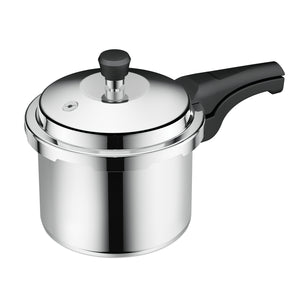 Royalford RF10184 Stainless Steel Pressure Cooker 3L | Premium SS304 Body| Whistling Weight Valve| Metallic Safety Plug| Gasket Release Safety System |  Induction Base