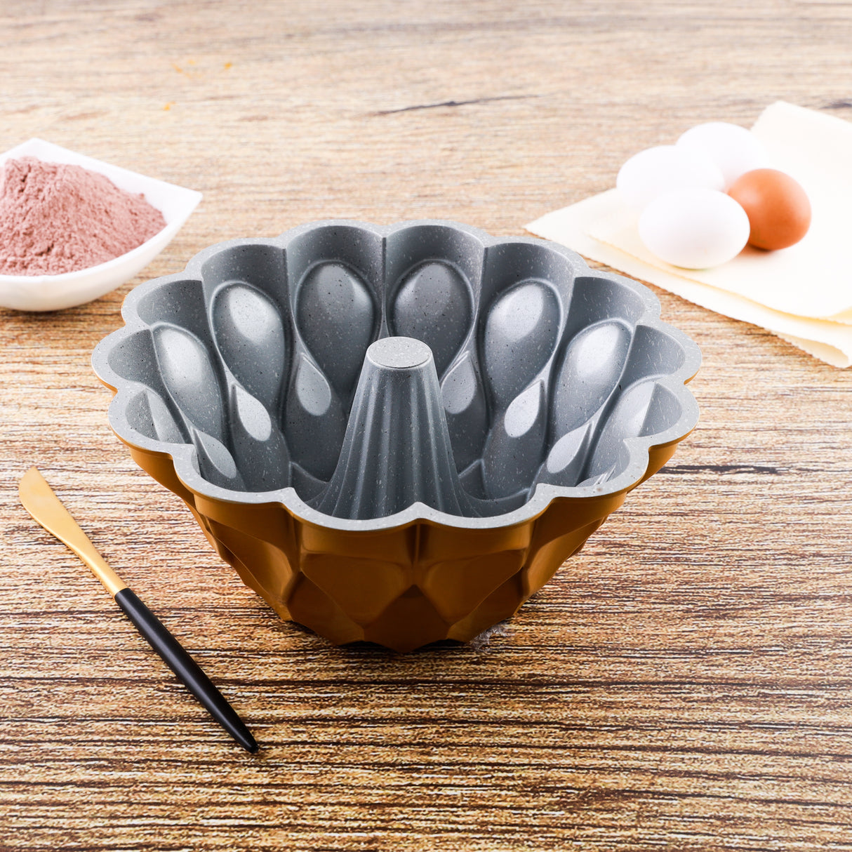 Royalford RF10198 Peacock Cake Mould | 24cm Premium Aluminium Cake Pan | Durable 3mm Thickness| Oven Safe up to 230°C| Non-Stick Coating for Perfectly Shaped Cakes