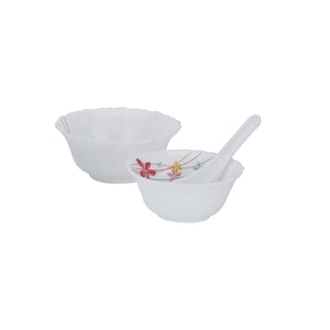 Royalford RF10200 Opalware Dinner Set 50 Pcs | Premium Assorted Design Dinnerware with Plates, Bowls, Cups & Saucers for Home, Family Dining, Guests & Daily Use