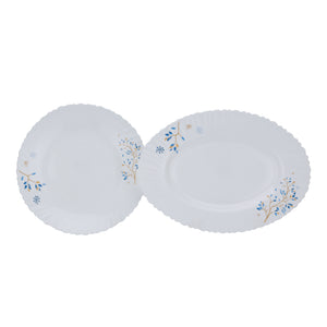 Royalford 50-Piece Opalware Dinner Set RF10202 | Assorted Design Tableware | Premium Break-Resistant Opal Glass | Lightweight & Heat-Resistant Build | Dishwasher Safe