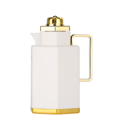 Royalford RF10203 Dalia Double Wall Vacuum Flask 1L |Asbestos-Free Glass Inner| Hot & Cold Insulated Thermal Bottle | PP Body| Leak-Resistant Design for Home & Travel