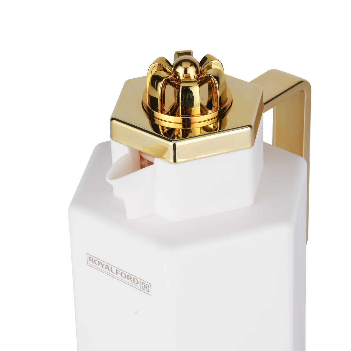 Royalford RF10203 Dalia Double Wall Vacuum Flask 1L |Asbestos-Free Glass Inner| Hot & Cold Insulated Thermal Bottle | PP Body| Leak-Resistant Design for Home & Travel