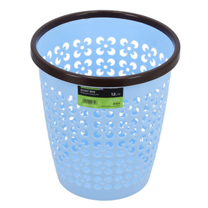 Royalford RF10214 12L Plastic Dust Bin | Durable Household Waste Bin | Ventilated Floral Design | Lightweight PP Garbage Bin for Kitchen, Bathroom, Bedroom and Office Use