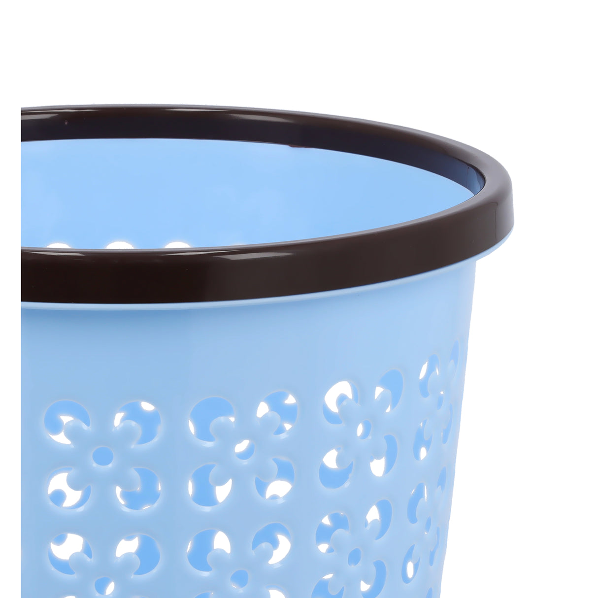 Royalford RF10214 12L Plastic Dust Bin | Durable Household Waste Bin | Ventilated Floral Design | Lightweight PP Garbage Bin for Kitchen, Bathroom, Bedroom and Office Use